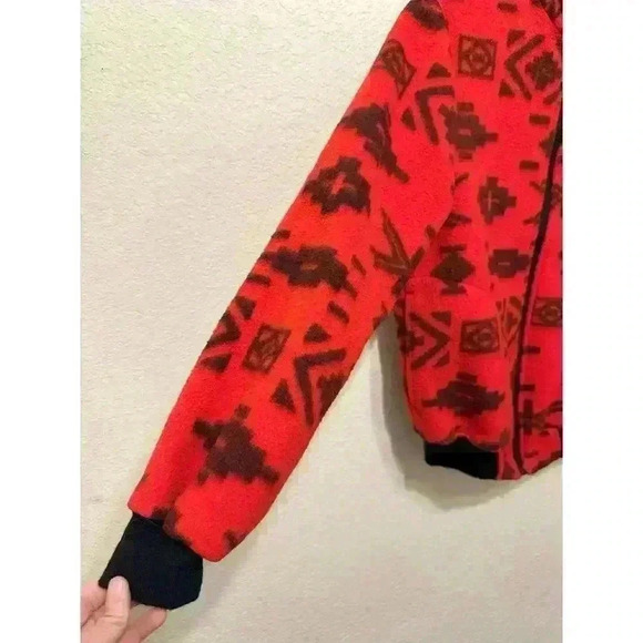 Vintage‎ London Fog Tribal Fleece Zip Up Jacket YOUTH 14-16 Southwestern Punchy - Picture 3 of 10